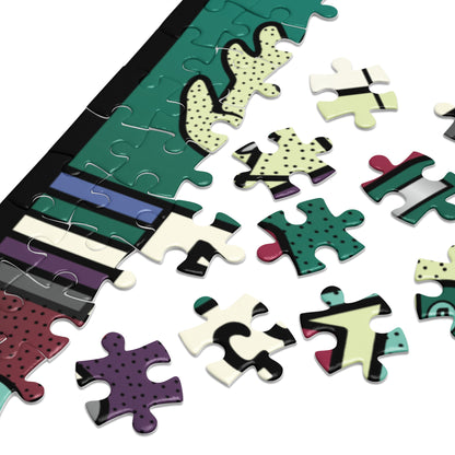 Custom made puzzel, ontwerp door Matzwart en verkrijgbaar bij cadeauwinkel 'A Given Horse'. Arnoud, detail.